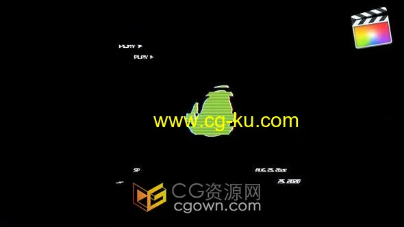 FCPX片头插件Glitch Logo故障动画视频片头制作的图片1