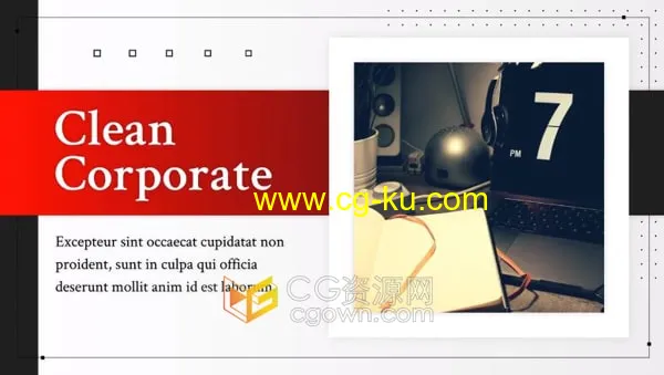 AE模板-几何图形玻璃擦拭效果展示现代公司会展宣传片的图片1