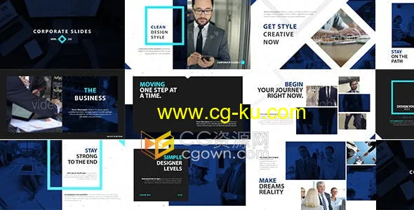 4K分辨率企业宣传片AE模板干净介绍公司发展历史时间线幻灯片视频的图片1