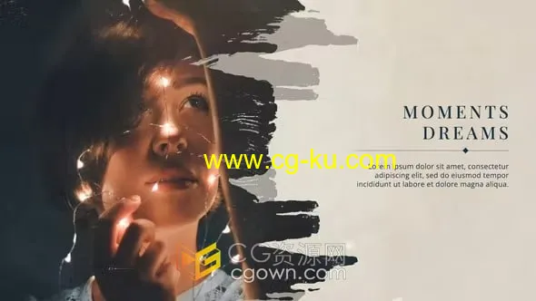 照片幻灯片FCPX插件时尚且富有艺术感笔刷动画相册宣传视频模板的图片1