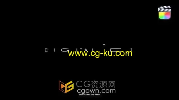 4K科技感故障文字标题字幕动画10种效果预设FCPX插件的图片1