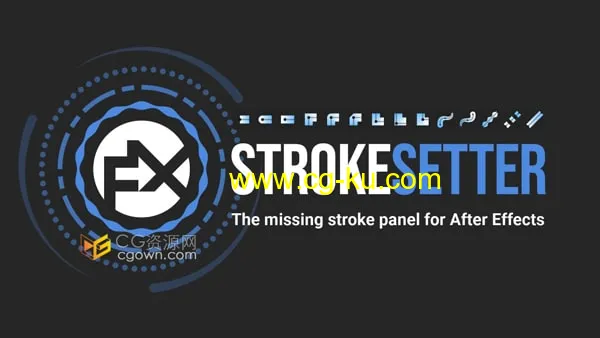 FX StrokeSetter v1.0 AE脚本多各占自定义形状笔触帽与转角工具的图片1