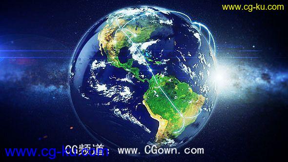 世界地球连接Videohive World Connection +Alpha AE模板的图片1