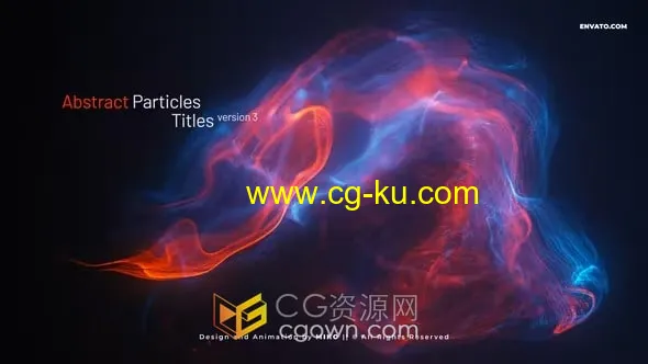 炫彩粒子流体运动轨迹动画抽象粒子标题AE模板的图片1