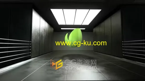 3D公司大厅入口办公场景LOGO动画AE标志模板的图片1