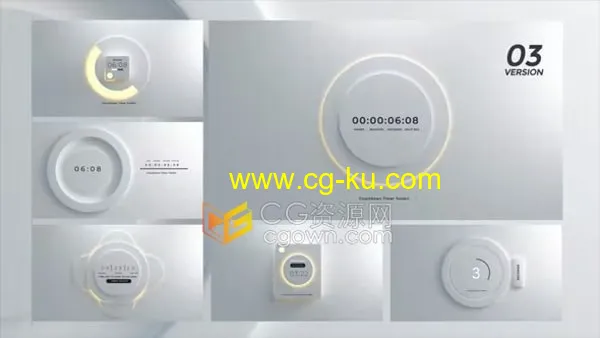 6个倒数计时器工具包Countdown Timer Toolkit V3-AE倒计时模板的图片1