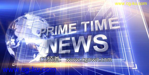 黄金时间的新闻频道包装Videohive Broadcast Design – Primetime News Open AE模板的图片1