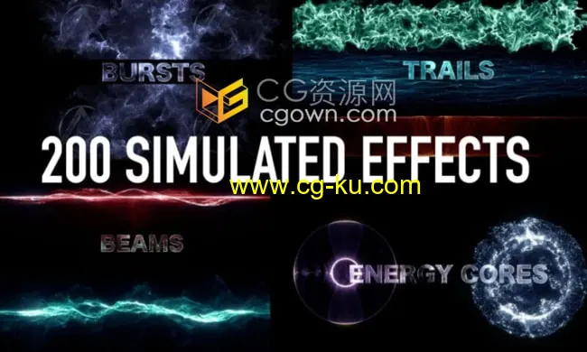 200套Simulated Effects VFX高分辨率视频特效素材.EXR图像序列的图片1