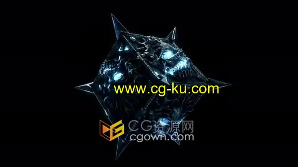 4K分辨率恶魔立方体VJ循环动态图形带透明通道视频素材的图片1