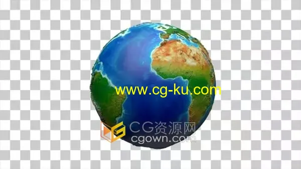 4K分辨率3D地球动画带Alpha通道合成视频素材的图片1