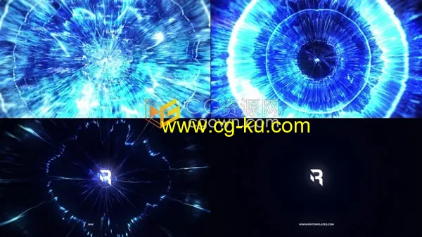 4K分辨率冲击波光线粒子特效LOGO动画片头视频AE模板的图片1