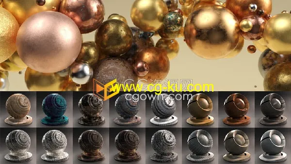 Arnold Shader Suite C4D v3.0 325种阿诺德渲染器材质C4D预设的图片1