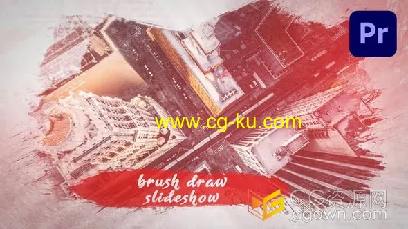 PR笔刷动画绘画照片幻灯片视频相册模板的图片1