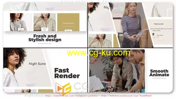 4K分辨率页面动态排版介绍宣传视频片头动画AE模板的图片1