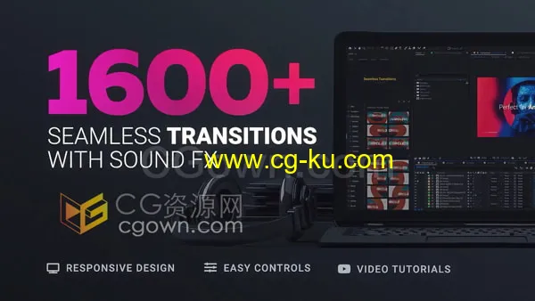 1600+ Transitions V2 无缝视频转场过渡动画AE脚本预设包的图片1