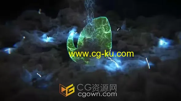 黑暗烟雾粒子能量爆炸闪光LOGO动画视频片头AE模板的图片1