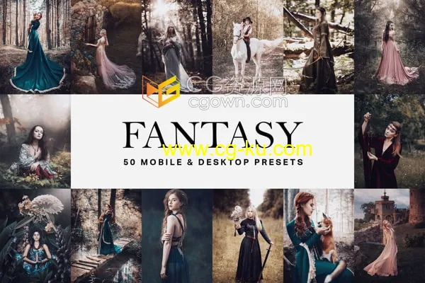 50个神秘幻想调色风格Fantasy Lightroom预设和LUTs视频调色的图片1