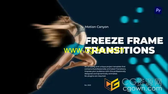 Freeze Frame Transitions酷炫专业的冻结帧过渡元素-PR转场模板的图片1