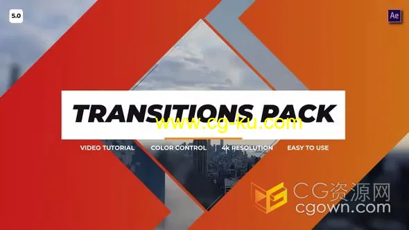 4k超高清视频过渡效果包Transitions Pack 5.0-AE转场模板的图片1