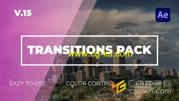 16个平移过渡包Transitions Pack V15-AE转场模板下载的图片1