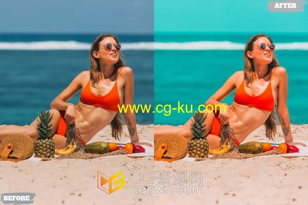7组夏天海滩明亮照片调色LR预设 Lightroom Presets的图片1