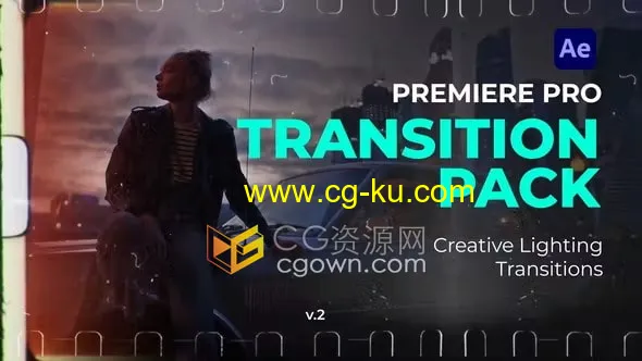 73种创意光效过渡复古胶片故障效果视频转场Creative Lighting Transitions-AE模板的图片1