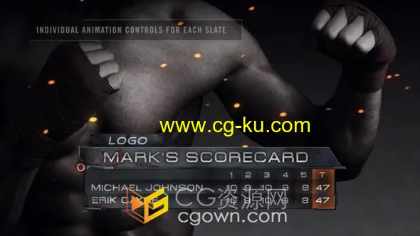 火花四溅金属质感战斗风格视频字幕标题动画AE模板的图片1