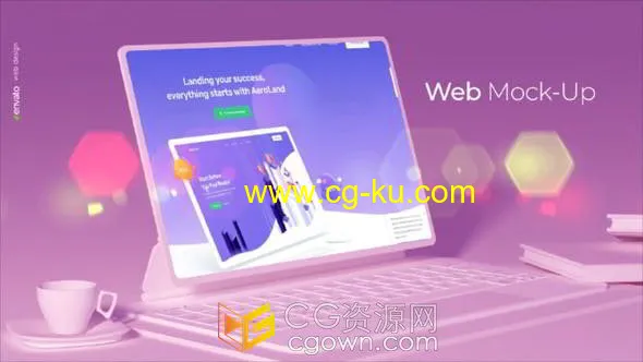 温馨时尚可爱创意新颖网页界面推广宣传片AE模板的图片1