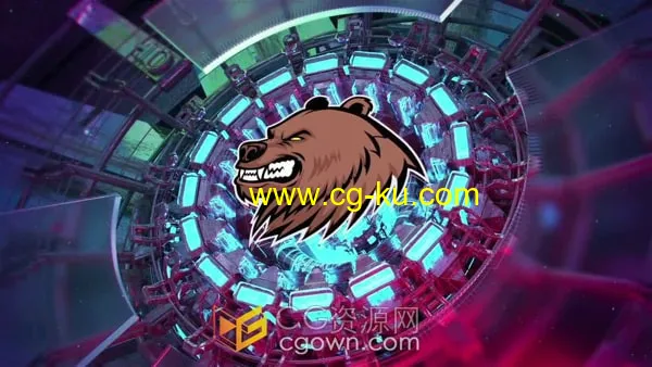 3D科幻场景动画LOGO标志效果视频片头AE模板的图片1