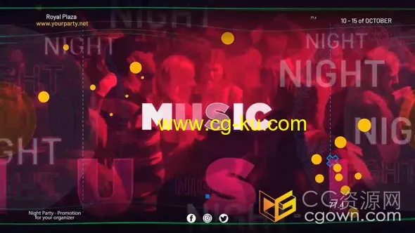 炫酷晚会电子潮流DJ音乐节商务活动宣传片PR模板的图片1