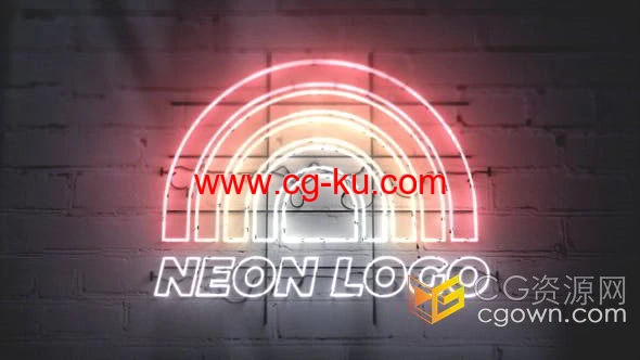 电流闪动霓虹荧光效果时尚炫酷LOGO片头达芬奇模板的图片1