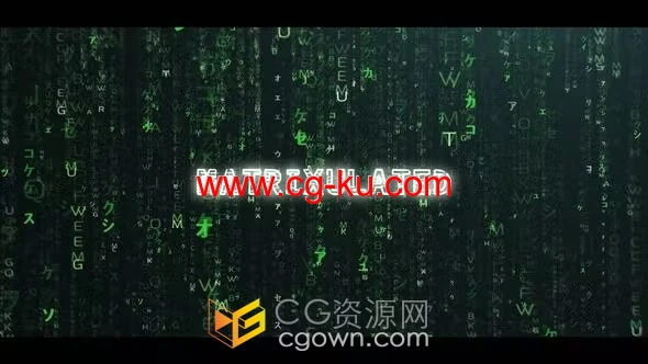 计算机人工智能矩阵代码黑客程序技术宣传视频动画AE模板的图片1