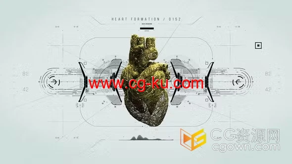 80多种HUD动画医学人体心脏医疗接口3D视频AE模板的图片1