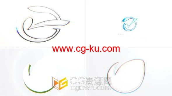 干净商业整洁简约时尚标志LOGO动画PR模板的图片1