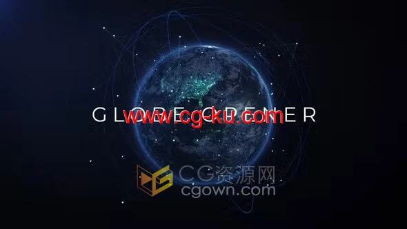 5个星球科技场景全息图网络数据特效动画宣传AE模板的图片1