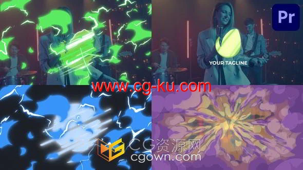 卡通时尚新颖创意标志动画LOGO展示潮流PR模板的图片1