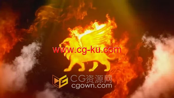 烟雾热浪氛围燃烧火焰标志LOGO动画-AE模板的图片1
