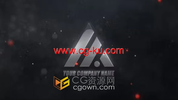 AE模板-史诗尘埃粒子背景金属反射效果标志动画的图片1