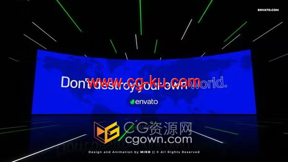 超大广角巨幕场景视频墙企业宣传片动画AE模板的图片1