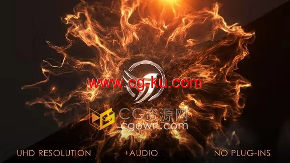 粒子爆炸球能量火焰动画游戏电影标志片头AE模板资源的图片1