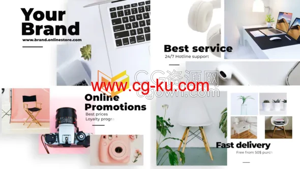 商店创建现代简约产品演示幻灯片宣传广告视频FCPX插件的图片1