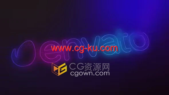 AE模板-大气柔软素描风格暗影线条绘制标志轮廓LOGO动画的图片1