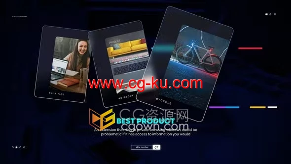 AE模板-活力动态玻璃材质动画介绍商业公司宣传片的图片1