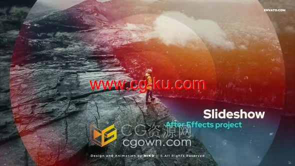 AE模板-独特美丽旅游婚庆视频展示圆圈镜头视差效果幻灯片的图片1