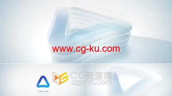 明亮优雅轻盈艺术叠层标志动画AE LOGO片头模板的图片1