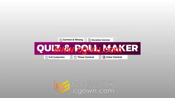 AE模板-游戏比赛测试投票元素制作器Quiz & Poll Maker的图片1