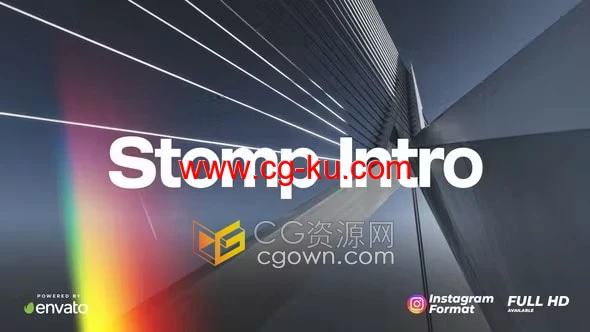 现代时尚跺脚片头创意广告制作手机端AE短视频模板的图片1