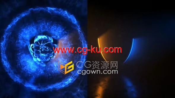 扫光LOGO动画能量爆发粒子特效视频片头AE模板的图片1