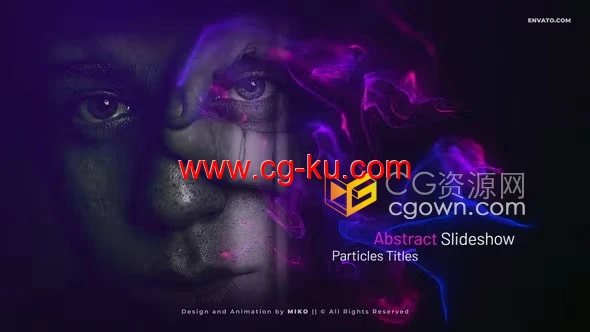 炫酷粒子动画叠加人物双重影场景宣传介绍视频制作AE模板的图片1