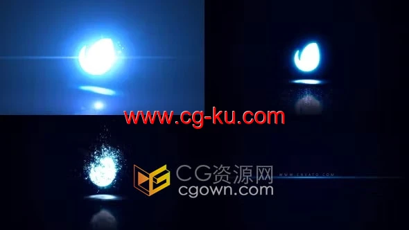 AE模板-抽象美丽发光粒子演绎霓虹灯标志LOGO动画的图片1